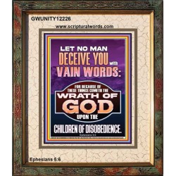 LET NO MAN DECEIVE YOU WITH VAIN WORDS  Church Picture  GWUNITY12226  "20X25"