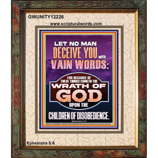 LET NO MAN DECEIVE YOU WITH VAIN WORDS  Church Picture  GWUNITY12226  