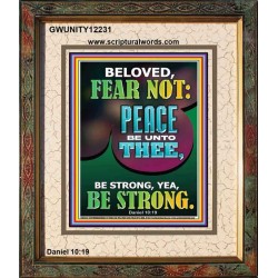 BELOVED FEAR NOT PEACE BE UNTO THEE  Unique Power Bible Portrait  GWUNITY12231  "20X25"