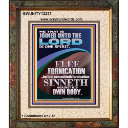 HE THAT IS JOINED UNTO THE LORD IS ONE SPIRIT  Scripture Art  GWUNITY12237  "20X25"