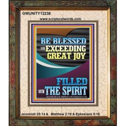 BE BLESSED WITH EXCEEDING GREAT JOY  Scripture Art Prints Portrait  GWUNITY12238  "20X25"