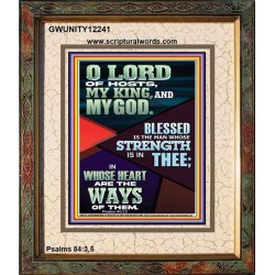 BLESSED IS THE MAN WHOSE STRENGTH IS IN THEE  Christian Paintings  GWUNITY12241  "20X25"