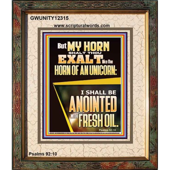 MY HORN SHALT THOU EXALT   Custom Contemporary Christian Wall Art  GWUNITY12315  