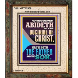 ABIDETH IN THE DOCTRINE OF CHRIST  Custom Christian Artwork Portrait  GWUNITY12330  
