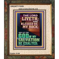 BLESSED BE MY ROCK GOD OF MY SALVATION  Bible Verse for Home Portrait  GWUNITY12353  "20X25"
