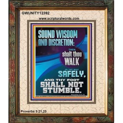 THY FOOT SHALL NOT STUMBLE  Bible Verse for Home Portrait  GWUNITY12392  "20X25"
