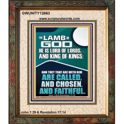 THE LAMB OF GOD LORD OF LORDS KING OF KINGS  Unique Power Bible Portrait  GWUNITY12663  "20X25"