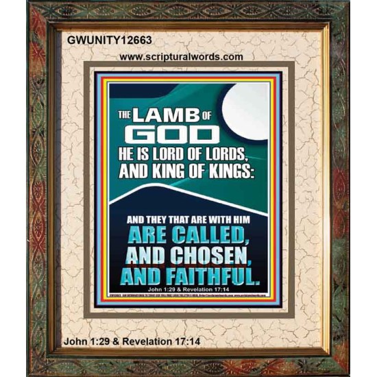 THE LAMB OF GOD LORD OF LORDS KING OF KINGS  Unique Power Bible Portrait  GWUNITY12663  