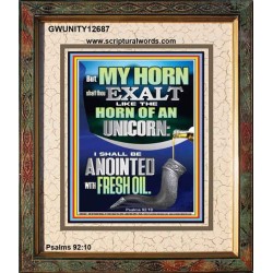 I SHALL BE ANOINTED WITH FRESH OIL  Sanctuary Wall Portrait  GWUNITY12687  "20X25"