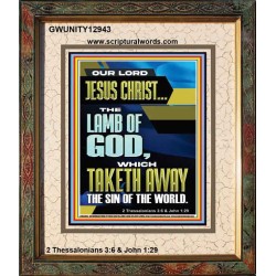 LAMB OF GOD WHICH TAKETH AWAY THE SIN OF THE WORLD  Ultimate Inspirational Wall Art Portrait  GWUNITY12943  "20X25"