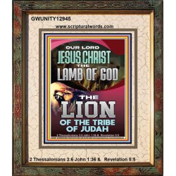 LAMB OF GOD THE LION OF THE TRIBE OF JUDA  Unique Power Bible Portrait  GWUNITY12945  "20X25"