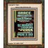 GRACE UNMERITED FAVOR OF GOD BE MODEST IN YOUR THINKING AND JUDGE YOURSELF  Christian Portrait Wall Art  GWUNITY13011  "20X25"