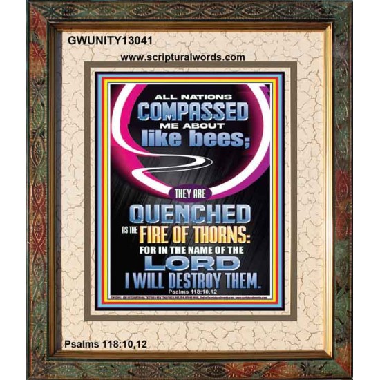 QUENCHED AS THE FIRE OF THORNS  Scripture Art  GWUNITY13041  