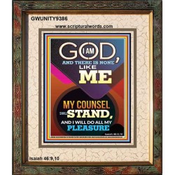 MY COUNSEL SHALL STAND  Ultimate Inspirational Wall Art Portrait  GWUNITY9386  "20X25"