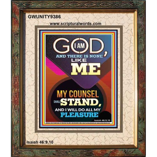 MY COUNSEL SHALL STAND  Ultimate Inspirational Wall Art Portrait  GWUNITY9386  