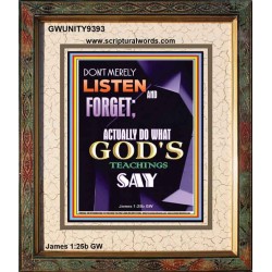 DO WHAT GOD'S TEACHINGS SAY  Children Room Portrait  GWUNITY9393  "20X25"