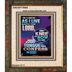 IN JESUS NAME EVERY KNEE SHALL BOW  Unique Scriptural Portrait  GWUNITY9465  "20X25"