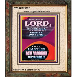 A WAY IN THE SEA AND PATH IN MIGHTY WATERS  Unique Power Bible Portrait  GWUNITY9992  