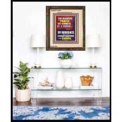 THE HEAVENS SHALL PRAISE THY WONDERS O LORD ALMIGHTY  Christian Quote Picture  GWUNITY10072  "20X25"