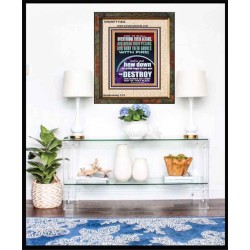 OVERTHROW THEIR ALTARS AND BREAK THEIR PILLARS  Custom Wall Scriptural Art  GWUNITY11833  "20X25"