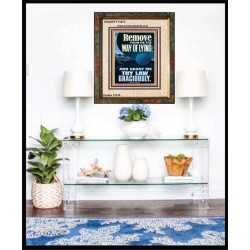 REMOVE FROM ME THE WAY OF LYING  Bible Verse for Home Portrait  GWUNITY11873  "20X25"