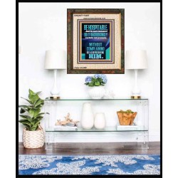 BE HOSPITABLE DO IT UNGRUDGINGLY  Sciptural Décor  GWUNITY12257  "20X25"