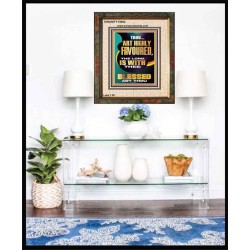 HIGHLY FAVOURED THE LORD IS WITH THEE BLESSED ART THOU  Scriptural Wall Art  GWUNITY13002  "20X25"