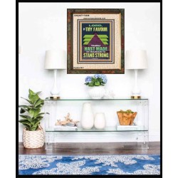 BY THY FAVOUR THOU HAST MADE MY MOUNTAIN TO STAND STRONG  Scriptural Décor Portrait  GWUNITY13008  "20X25"