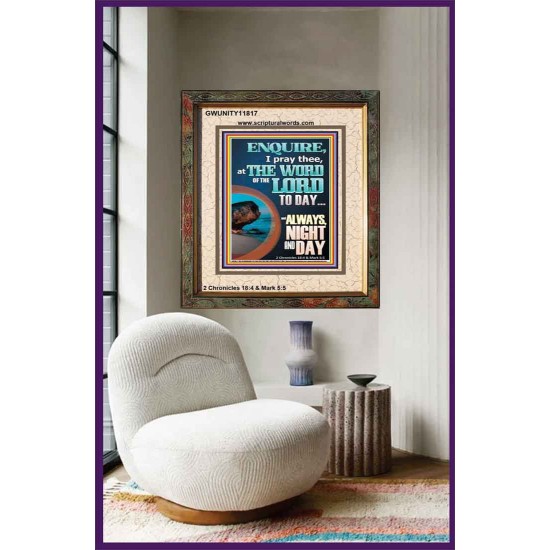 STUDY THE WORD OF THE LORD DAY AND NIGHT  Large Wall Accents & Wall Portrait  GWUNITY11817  