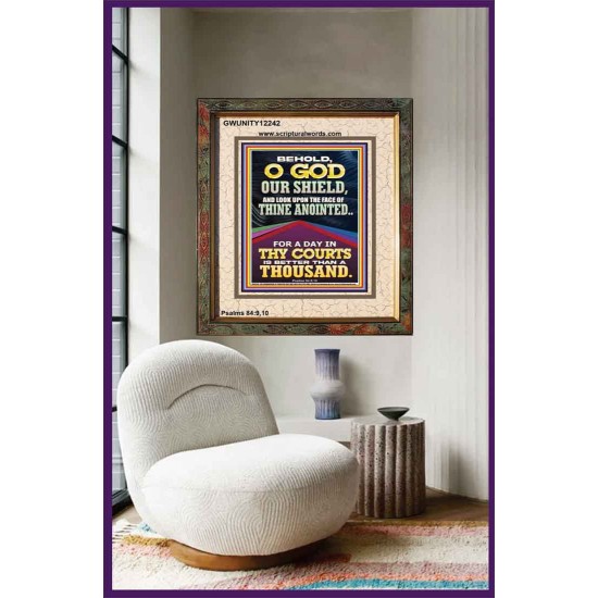 LOOK UPON THE FACE OF THINE ANOINTED O GOD  Contemporary Christian Wall Art  GWUNITY12242  