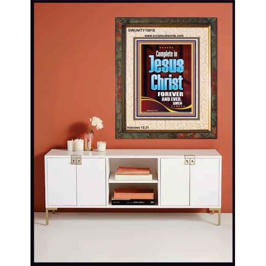 COMPLETE IN JESUS CHRIST FOREVER  Children Room Portrait  GWUNITY10015  