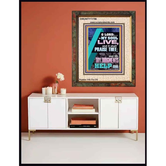 LET THY JUDGEMENTS HELP ME  Contemporary Christian Wall Art  GWUNITY11786  