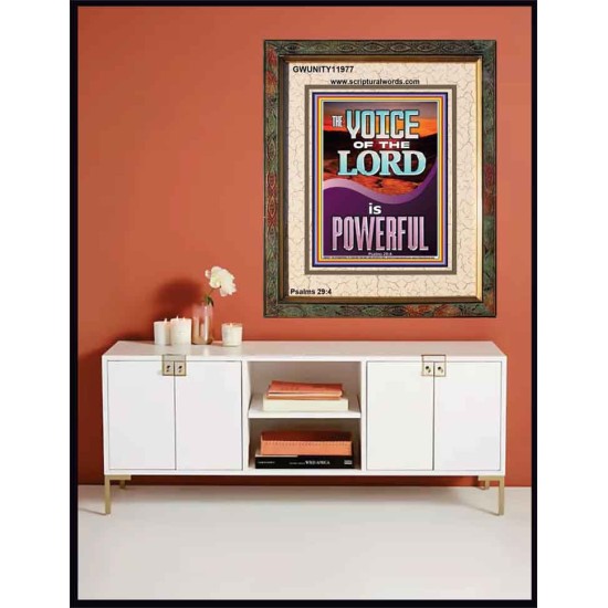 THE VOICE OF THE LORD IS POWERFUL  Scriptures Décor Wall Art  GWUNITY11977  