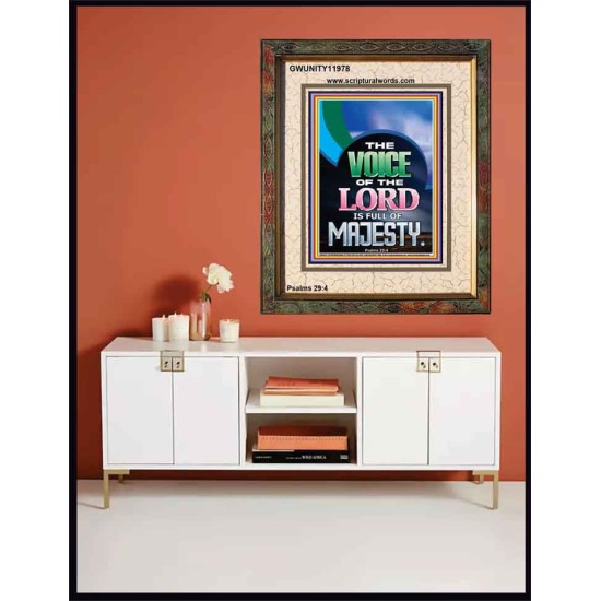 THE VOICE OF THE LORD IS FULL OF MAJESTY  Scriptural Décor Portrait  GWUNITY11978  