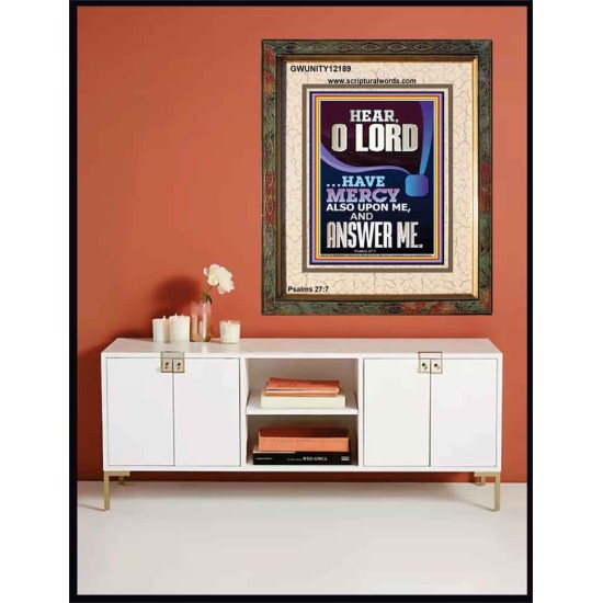 O LORD HAVE MERCY ALSO UPON ME AND ANSWER ME  Bible Verse Wall Art Portrait  GWUNITY12189  