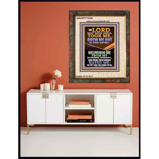 THE LORD DREW ME OUT OF MANY WATERS  New Wall Décor  GWUNITY12346  