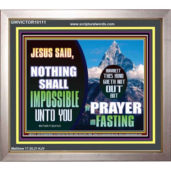 WITH GOD NOTHING SHALL BE IMPOSSIBLE  Modern Wall Art  GWVICTOR10111  