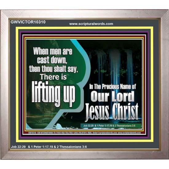 YOU ARE LIFTED UP IN CHRIST JESUS  Custom Christian Artwork Portrait  GWVICTOR10310  