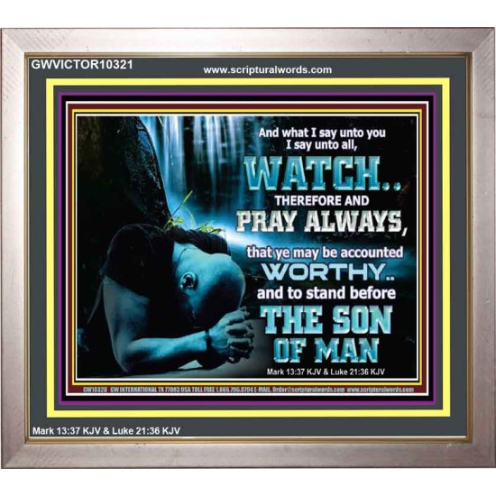 BE COUNTED WORTHY OF THE SON OF MAN  Custom Inspiration Scriptural Art Portrait  GWVICTOR10321  