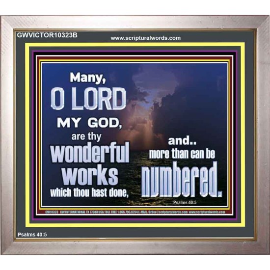 THY WONDERS O LORD CANNOT BE NUMBERED  Unique Bible Verse Portrait  GWVICTOR10323B  