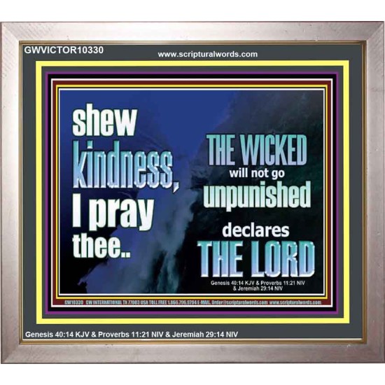THE WICKED WILL NOT GO UNPUNISHED  Bible Verse for Home Portrait  GWVICTOR10330  