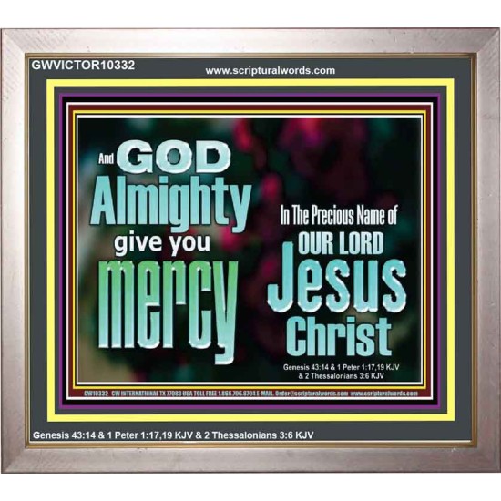 GOD ALMIGHTY GIVES YOU MERCY  Bible Verse for Home Portrait  GWVICTOR10332  