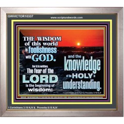 THE FEAR OF THE LORD BEGINNING OF WISDOM  Inspirational Bible Verses Portrait  GWVICTOR10337  "16X14"