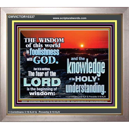 THE FEAR OF THE LORD BEGINNING OF WISDOM  Inspirational Bible Verses Portrait  GWVICTOR10337  