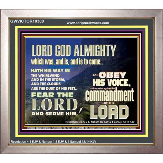 REBEL NOT AGAINST THE COMMANDMENTS OF THE LORD  Ultimate Inspirational Wall Art Picture  GWVICTOR10380  