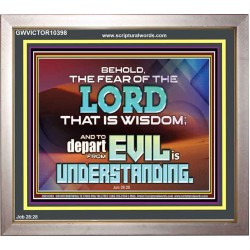 TO DEPART FROM EVIL IS UNDERSTANDING  Ultimate Inspirational Wall Art Portrait  GWVICTOR10398  