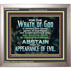 UNGODLINESS AND UNRIGHTEOUSNESS OUTLAW IN ETERNITY  Righteous Living Christian Portrait  GWVICTOR10402  "16X14"