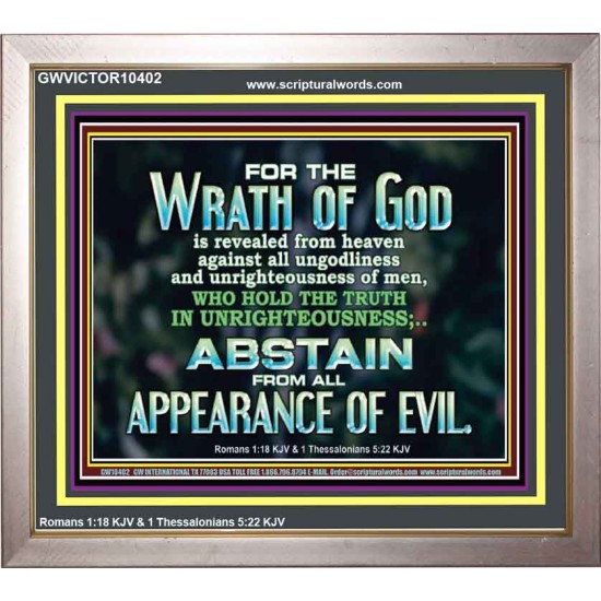 UNGODLINESS AND UNRIGHTEOUSNESS OUTLAW IN ETERNITY  Righteous Living Christian Portrait  GWVICTOR10402  