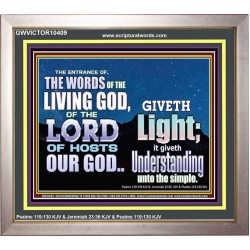 THE WORDS OF LIVING GOD GIVETH LIGHT  Unique Power Bible Portrait  GWVICTOR10409  "16X14"