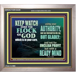 WATCH THE FLOCK OF GOD IN YOUR CARE  Scriptures Décor Wall Art  GWVICTOR10439  